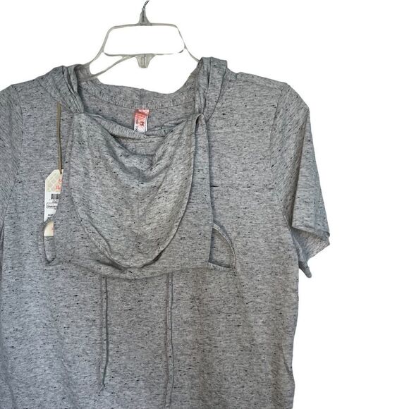 Maaji Only To Inspire 2-in-1 Adult Face Mask Hoodie Top In Gray - Picture 4 of 6